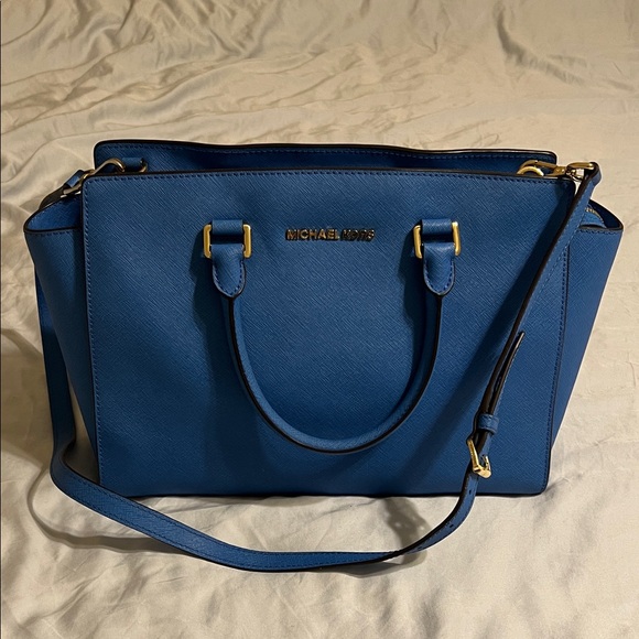 Michael Kors Handbags - Michael Kors Royal Blue Satchel